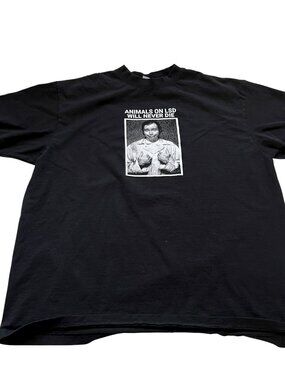 Animals on LSD Will Never Die t shirt 2XL black Shaka Wear heavyweight XXL